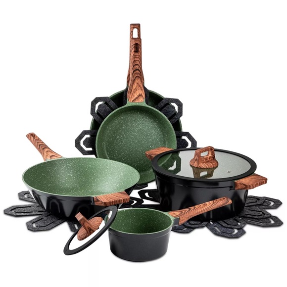 CORE HOME Die-Cast Aluminum 11-Pc. Nonstick Cookware Set - Picture 1 of 6